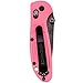 Benchmade - Mini Griptilian 556 Knife, Plain Drop-Point, Satin Finish, Pink Handle