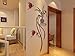 3D Potted Plant Wall Murals for Living Room Bedroom Sofa Backdrop Tv Wall Background, Originality Stickers Gift, DIY Wall Decal Wall Decor Wall Decorations (Red, Large)