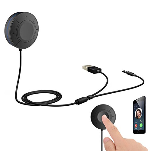 GwUzsfu Handsfree Bluetooth V4.1 Car Kit Mini Audio Built-in Microphone Music Receiver