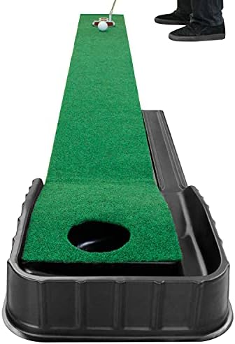 MYKUJA Golf Putting Mat with Ball Return Portbale Indoor Putting Green Practice Training Aid Gift for Home Office Backyard Use MYKUJA Golf Putting Mat with Ball Return Portbale Indoor Putting Green Practice Training Aid Gift for Home Office Backyard Use