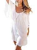 PAKULA® Women's Off Shoulder Flare Sleeve Swimwear Cover Up Loose Dress