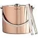 VonShef 3 Liter Copper Stainless Steel Ice Bucket Barware Kit - Double Walled Insulated with Lid, Carry Handle and Tongs Set