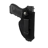GVN Inside The Waistband Holster Gun Concealed Carry Holster | Fits S&W M&P Shield / GLOCK 26 27 29 30 33 42 43 / Springfield XD XDS / Ruger LC9 & All Similar Handguns (Right and left hand universal)