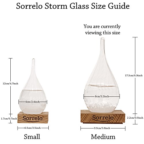 image for Sorrelo Weather Predicting Storm Glass Set-Elegant Weather Tear Drop S