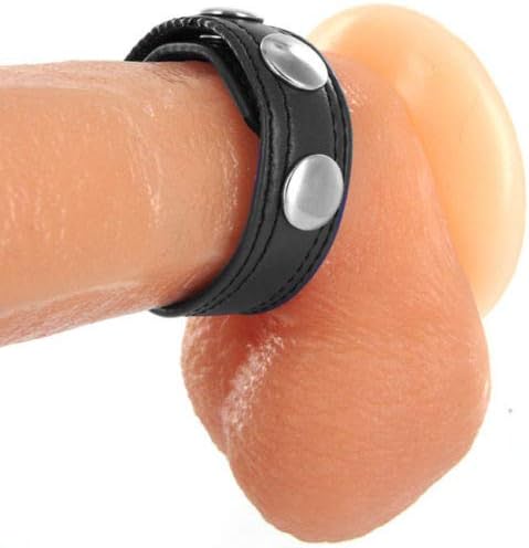 YourYard Leather Male Ring Speed 5 Snap Harness Stamina Enhancer