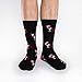 Good Luck Sock Men's Canada Moose Crew Socks,Large (Shoe size 7-12),Black