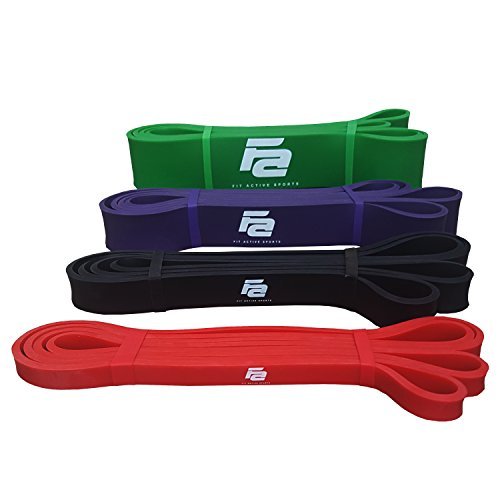 Fit Active Sports Resistance Workout Exercise Bands Black