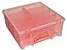ArtBin 6990AG Super Satchel Double Deep, Portable Art & Craft Organizer with Handle, [1] Plastic Storage Case, Translucent Coral