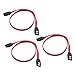 Cable Matters 3-Pack Straight SATA III 6.0 Gbps SATA Cable (SATA 3 Cable) Red - 18 Inches primary