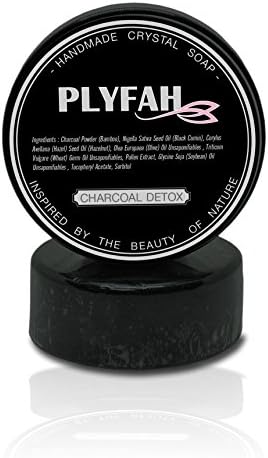 Plyfah Handmade Crystal Soap - Charcoal Detox Soap,Facial Cleansing Soap Bar 60 g.