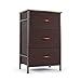 ROMOON Dresser for Bedroom, 3 Drawer Dresser, Fabric Storage Dresser with Removable Drawers Organizer Unit for Bedroom, Closet, Entryway, College Dorm Office (Brown)