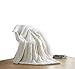 DaDa Bedding Luxury White Roses Faux Fur with Sherpa Backside Fleece Throw Blanket - Super Soft Warm Plush Luxe Solid Toss - 50