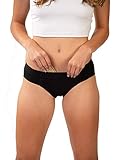 Stashitware Pocket Bikini Briefs, Black, (L, Size 7, Black)
