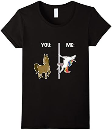 Womens Funny Unicorn You Me T-Shirt | Funny Cute Extravagant Tee Medium Black