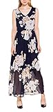 Chvity Women's Bohemian Floral Print Side Slit Long Maxi Dresses for Beach