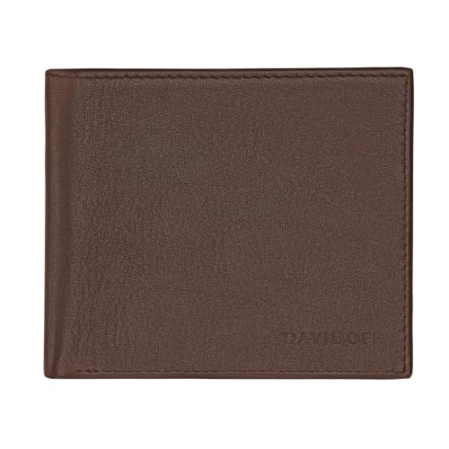 DAVIDOFF Essentials Herren Geldbörse Braun – Elegante kleine Brieftasche aus feinem Leder – edles H…