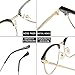 FEISEDY Blue Light Blocking Computer Eyeglasses Anti Blue Light Retro Semi Rimless Eyewear B2456
