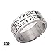 Disney Men's Stainless Steel Star Wars Aurebesh Spinner Ring