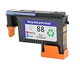 ESTON 1 PACK 88 Printhead Replacement for 88 Print Head C9382A For Officejet Pro K5400 K5400dtn K5400dn K5400tn (Magenta/Cyan)