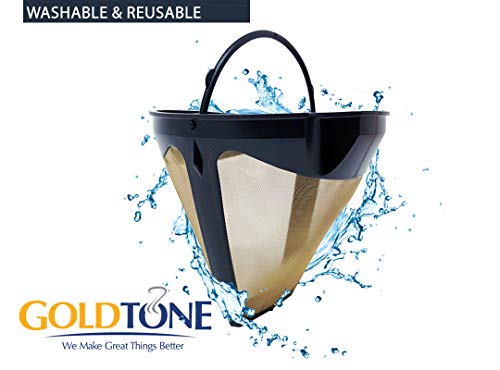 image for GOLDTONE Permanent #4 Cone Style Coffee Filter Replacement for BRAUN U