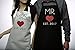GSM Brands Mr. and Mrs. Couples Wedding Aprons - Great Gift for 2017-2 Piece Set