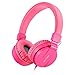 ONTA gorsun Foldable On Ear Audio Adjustable Lightweight Headphone for Kids Cellphones Smartphones iPhone Laptop Computer Mp3/4 Earphones (Pink) primary