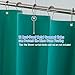 AmazerBath Plastic Shower Curtain, 72 x 72 Inches PEVA Heavy Duty Turquoise Shower Curtain, Waterproof Heavy Weight Thick Bathroom Curtain with 3 Clear Weighted Stones and 12 Rustproof Grommet Holes