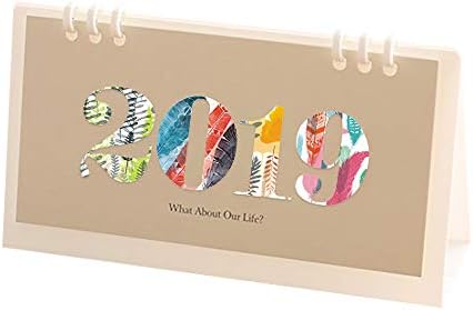 Baidercor 2019 Chinese Office Desk Calendar Planner Minimalist White