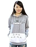 Kize Women Casual Hooded Cartoon Patchwork Pullover Hoodie Plus Size Sweatshirt