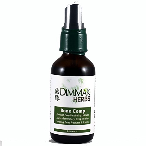 Bone Complex Herbal Anti-Inflammatory & Deep Injury Cooling Liniment by Dimmak Herbs | Bone Fracture Healing Supplement | Bone Bruise Treatment + Sore Muscle Relief Spray - 2oz