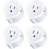 Etekcity 4 Pack WiFi Smart Plug Mini Outlet with Energy Monitoring, Works with Amazon Alexa Echo and Google Assistant, No Hub Required, White