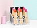 Cq acrylic 9 Grid Lip Gloss Organizer with Display and Lipstick Holder,3.7x3.7x2.6 inch,pack of 1