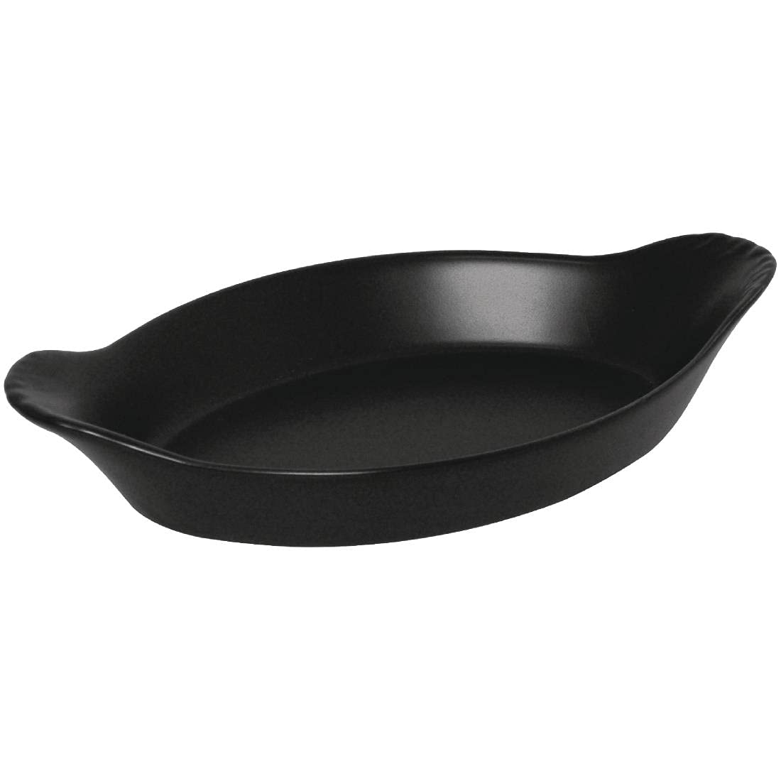 Olympia Mediterranean Oval Eared Dishes Black 15126mm Serving Plates 6pc