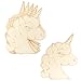 Bright Creations Unfinished Wood Cutouts for DIY Crafts (24 Pack), Rainbow Unicorn