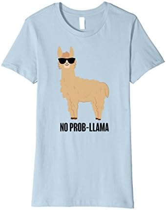 Womens No Prob-llama Tee by Trending Farm Shirt Small Baby Blue