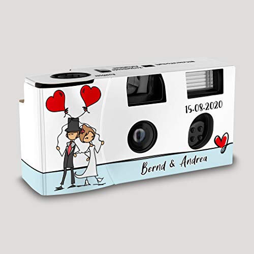 Hochzeitskamera Einwegkamera Couple - Crossed mit Personalisierung, ISO 400, 27 Aufnahmen, Blitz