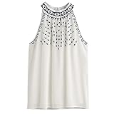 Casual Blouse T-Shirt,Elaco Women Summer Embroidered Tank Tops Sleeveless