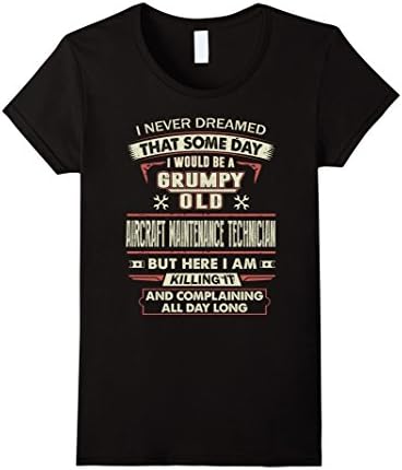 Womens Aircraft Maintenance Technician T-Shirt Large Black
