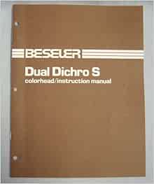 Beseler Dual Dichro S Colorhead Instruction Manual: Amazon.com: Books