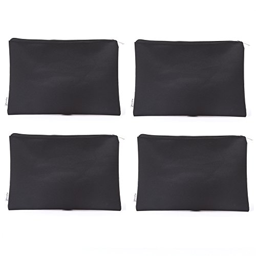 Augbunny Zipper Polyester Security Bank Deposit Utility Zipper Coin Bag Check Wallet Money Organizer pouch 4-pack - Thumbnail 2