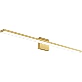 Ralbay Modern LED Gold Vanity Light for Bathroom 40inch Frosted Aluminum Gold Bathroom Wall Lighting Fixtures Over Mirror Whi