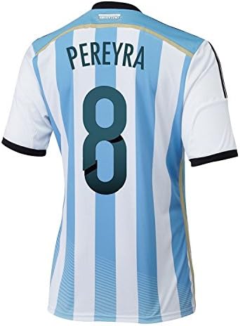 Adidas Pereyra 8 Argentina Home Soccer Jersey 14 Authentic Name And Number Of Player サッカー