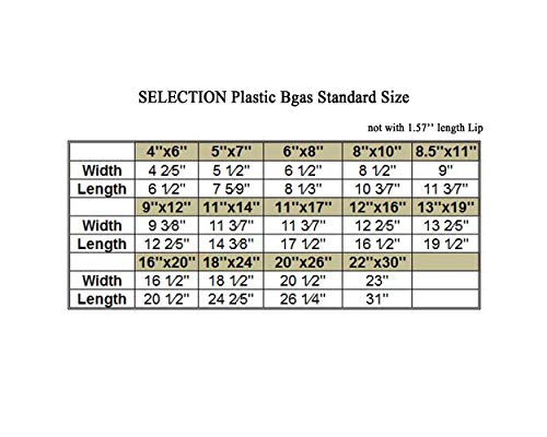SELECTION 13 inch x 19 inch Crystal Self Sealed Protective Storage Bags for Artwork, Print, Photograph, Document (Pack of 25)