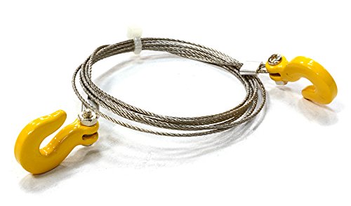 Integy RC Model Hop-ups C26429YELLOW Realistic Cable & Hook Set for 1/10 Size Scale Crawler Truck