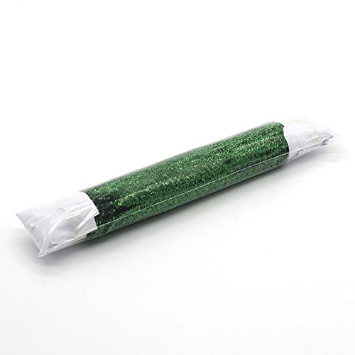WIWAPLEX 200pcs 12" X 6mm Glitter Tinsel Creative Arts Chenille Stems Sparkle Pipe Cleaners for DIY Craft Projects (Green)