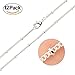 Wholesale 12PCS Silver Plated Brass Curb Chain Satellite Beaded Chains Bulk for Jewelry Making (26 Inch(1.5mm))
