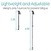 Vive Anti Shock Trekking Poles (Pair) - Collapsible Hiking Sticks - Ultralight Antishock Trek Walking Staff - Rubber Ice Snow Tip - Running, Walking Cane for Men, Women - Backpack and Camping Gear