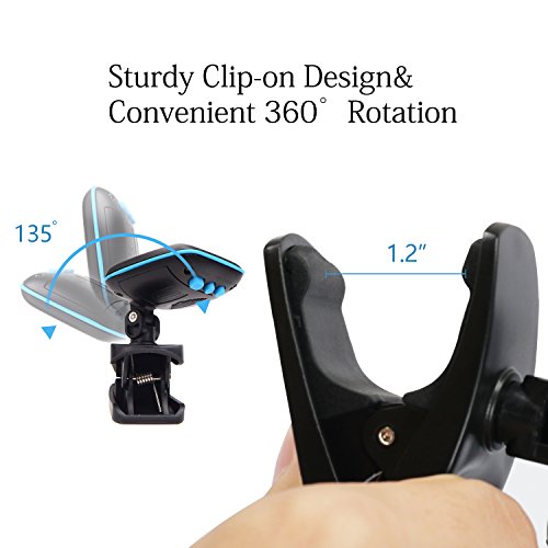image for Hantwin Chromatic Guitar Tuner 360 degree Rotational Electronic Digita