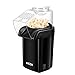 Hot Air Popcorn Popper, Aicok 1200W Popcorn Maker with Measuring Cup, Removable Lid, No Oil Needed, FDA and ETL Approved, Black