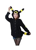 Koveinc Cosplay Costume for Black Pokemon Umbreon Kigurumi Hoodie
